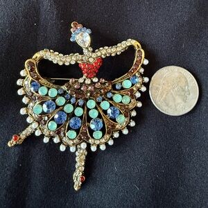 Elegant Multicolor Ballerina Brooch